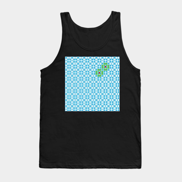 Tessellation tiling pattern in blue Tank Top by funmaths